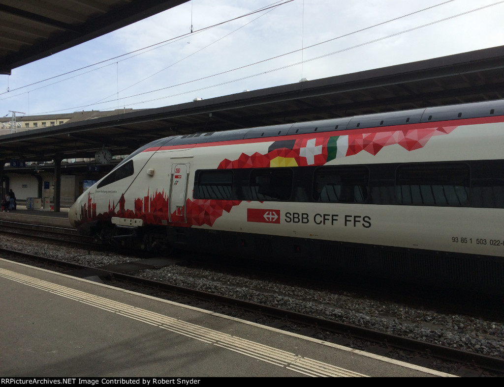 SBB High-Speed train to Zurich rear view